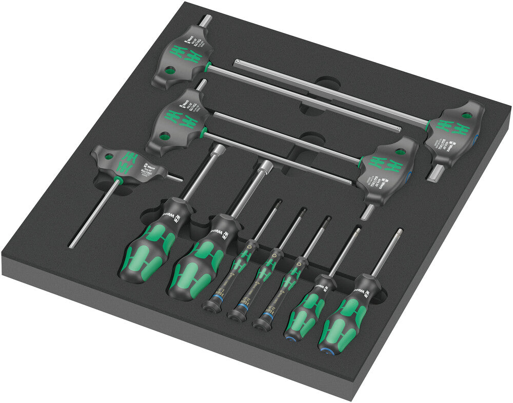 WERA 9713 Inserto de espuma con destornilladores hexadecimales