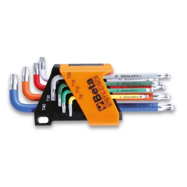 Beta 97BTX-C SC8 Aanuer Stift Keys Set Torx 8 Paps in Holder