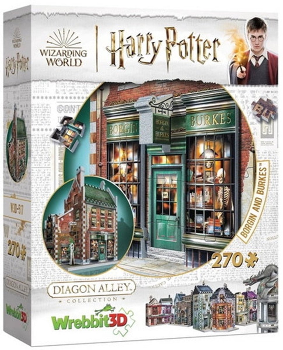 Wrebbit Harry Potter puzzle 3D Borgin Burkes 270 pezzi.