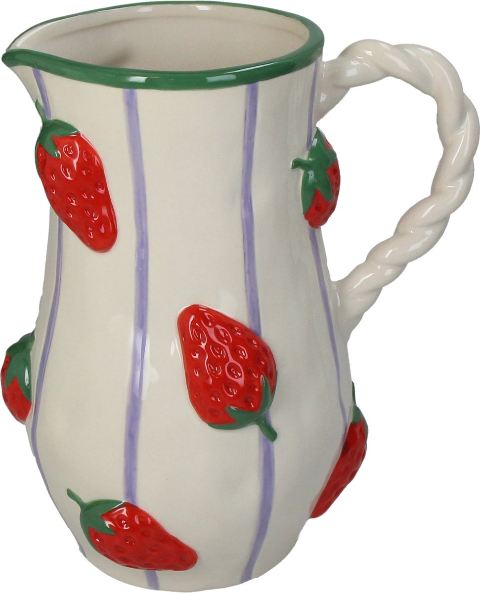 Vaso collezione Hd gres fragola rosso 20,5x15x23,5cm