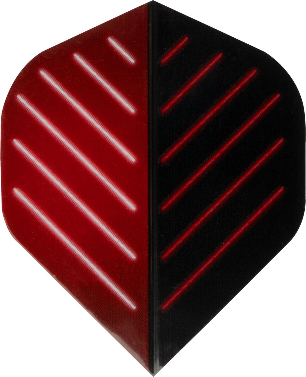 Alette per freccette Faver - 3 pezzi - PVC - rosso nero con stampa
