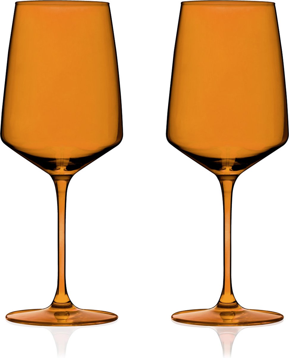 Bicchiere da vino Viski Reserve Nouveau - cristallo - 650 ml - 2 pezzi - ambra
