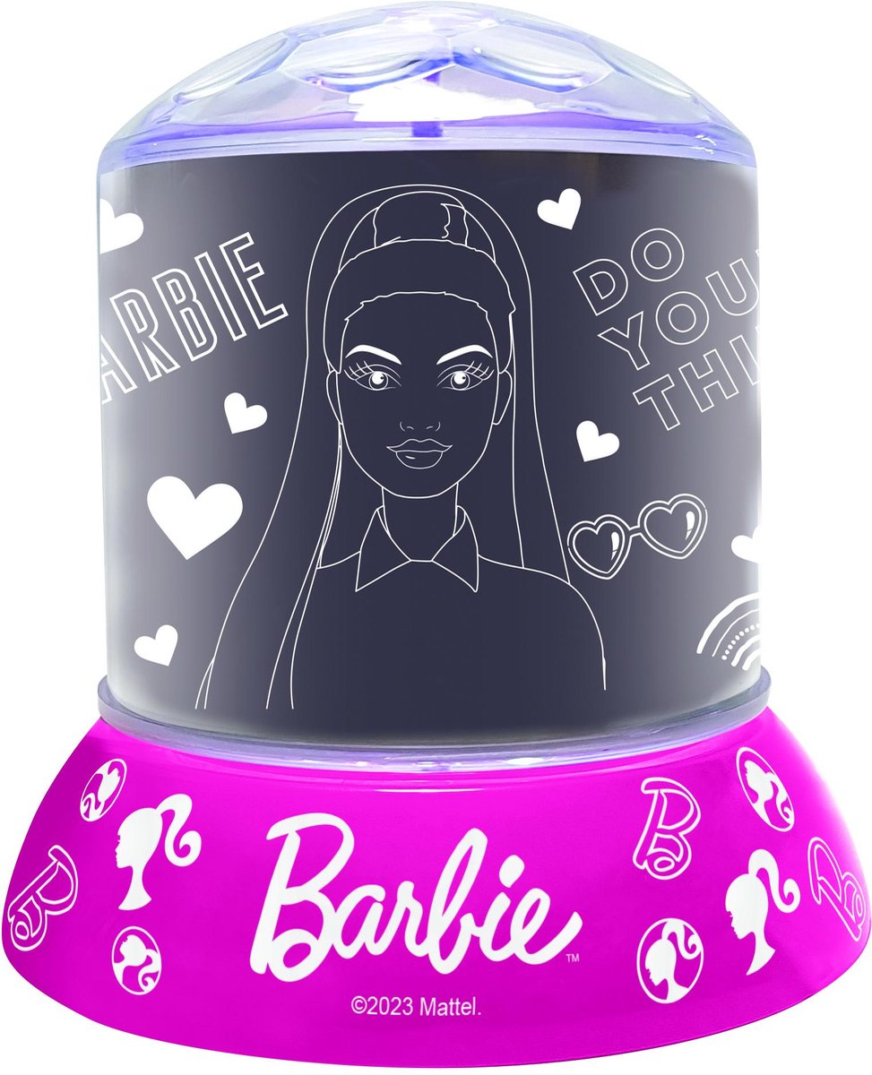 Proyector de luz nocturna Lexibook Barbie con altavoz