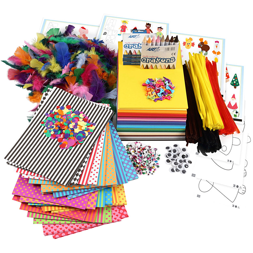 Azienda Creativ grande confezione creativa di materiali e modelli, vari colori, 1 set