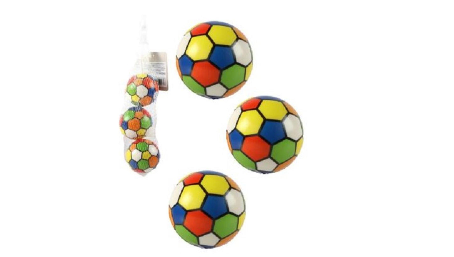 Bolas de cuero artificial 3 piezas en red 6cm