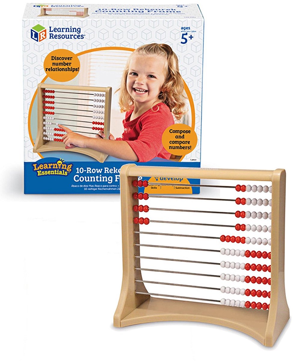 Rack per la matematica delle risorse didattiche - 100 perline (10 righe) - 7+