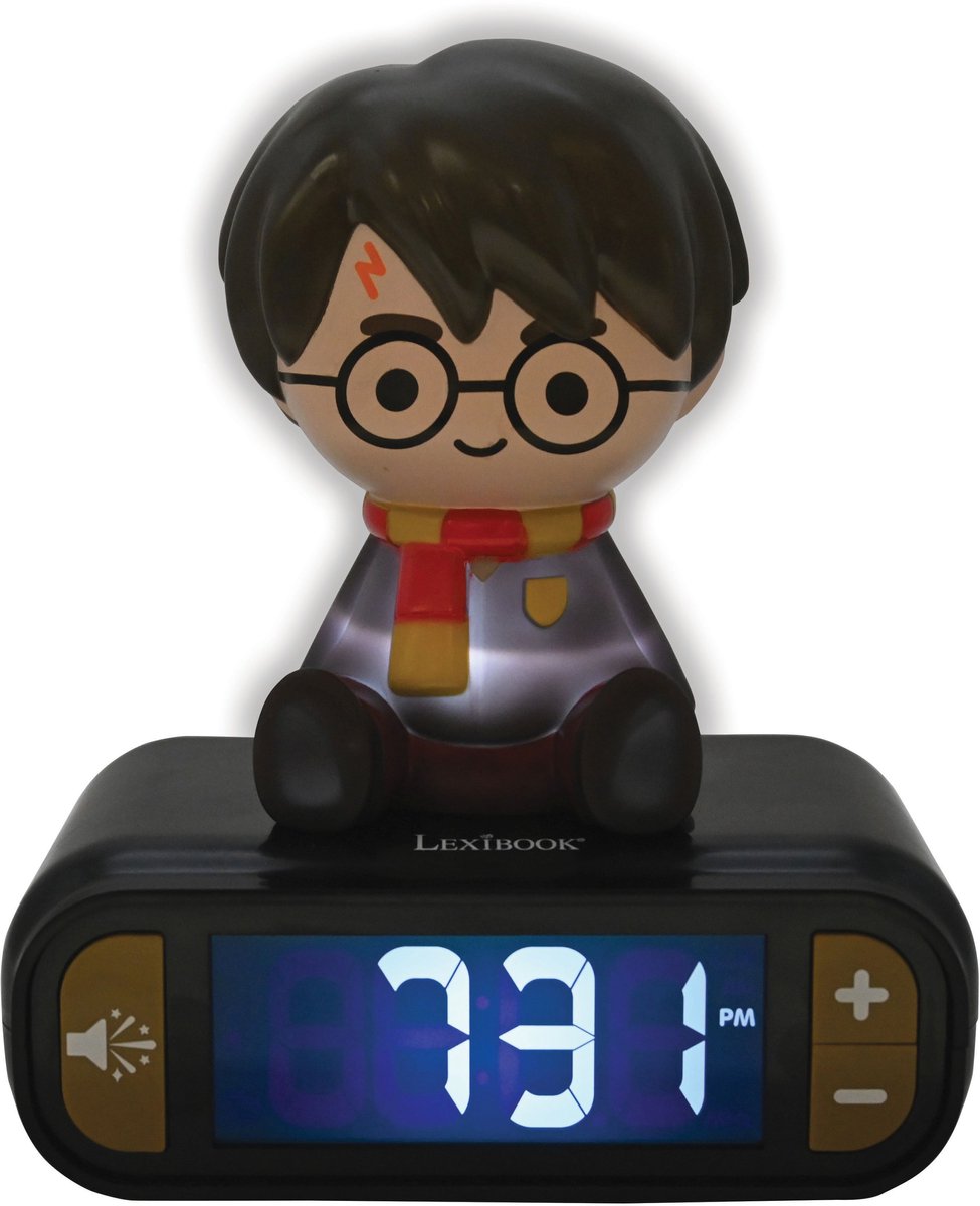 Sveglia digitale Lexibook con luce notturna 3D ed effetti sonori di Harry Potter