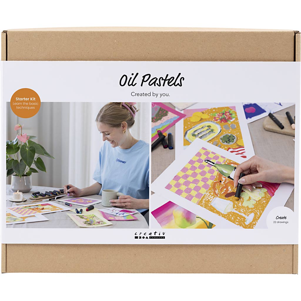 Set hobby per principianti della Creativ Company, pastelli a olio, vari colori, 1 scatola