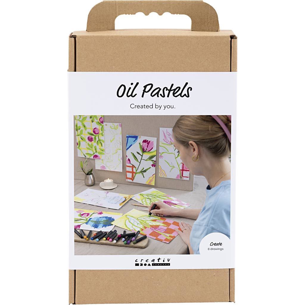 Set hobby Creative Company Pastelli a olio, fiori, vari colori, 1 scatola