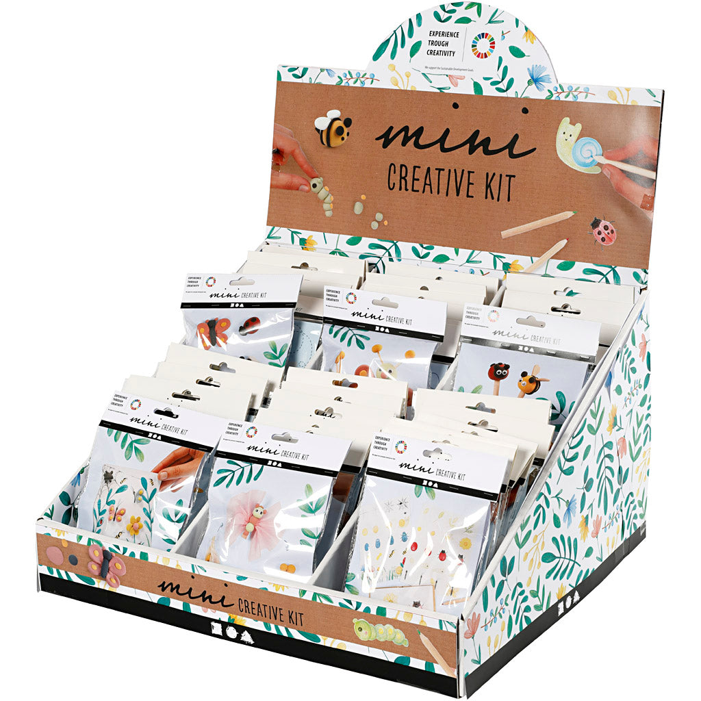 Espositore in Silk Clay con mini kit creativi, h: 539 mm, 42 set 1 scatola