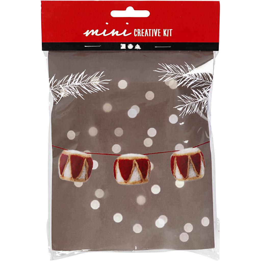 Mini set hobby Creativ Company, tamburo, d 33 mm, beige, rosso antico, 1 set