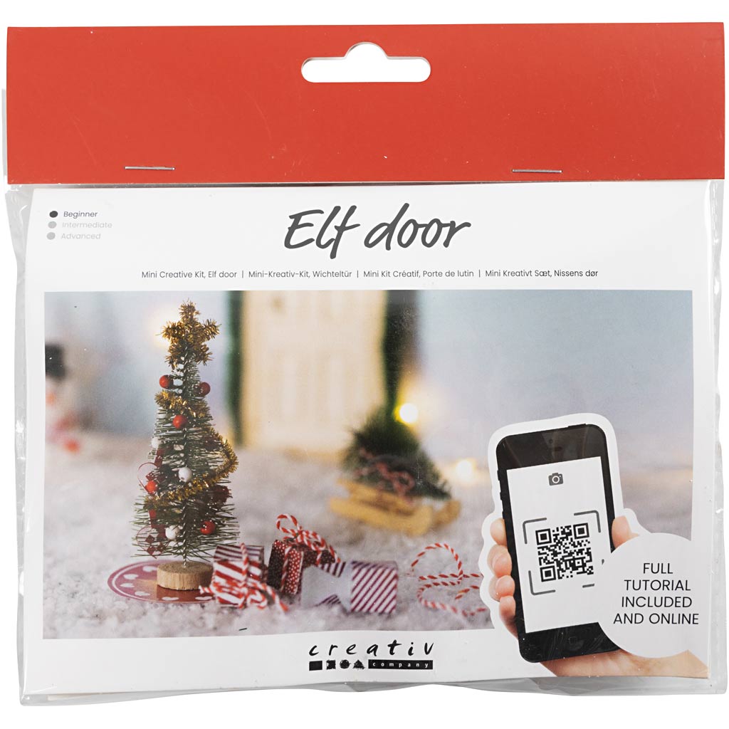 Creativ Company mini set hobby porta gnomo, albero di Natale, 1 scatola