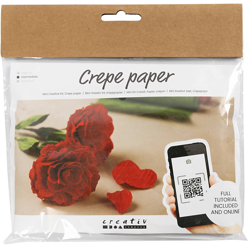 Mini set hobby di Creativ Company carta crespa, rose, rapporto crespo: 180%, 105 gr, 1 scatola
