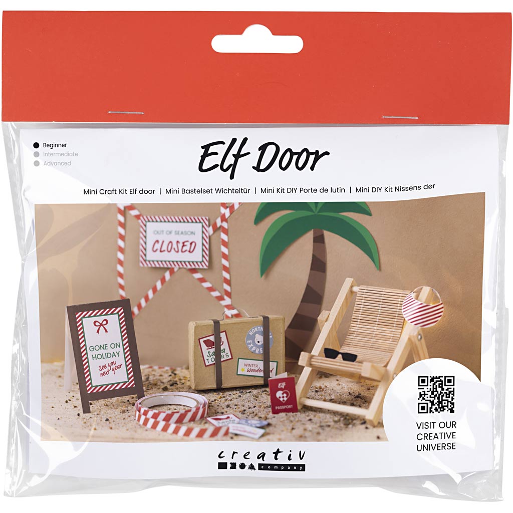 Creativ Company mini set hobby per gnomi con porta, in vacanza, 1 scatola