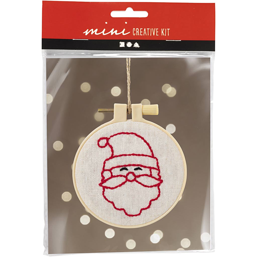 Mini set hobby da ricamo Creativ Company, Babbo Natale, 1 scatola