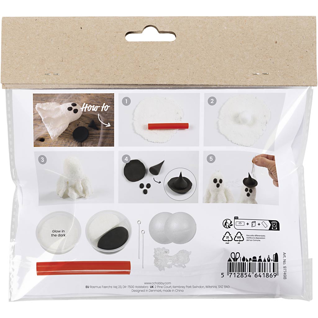 Creativ Company Mini Hobby Set Modelado, Fantasma, 1 Caja
