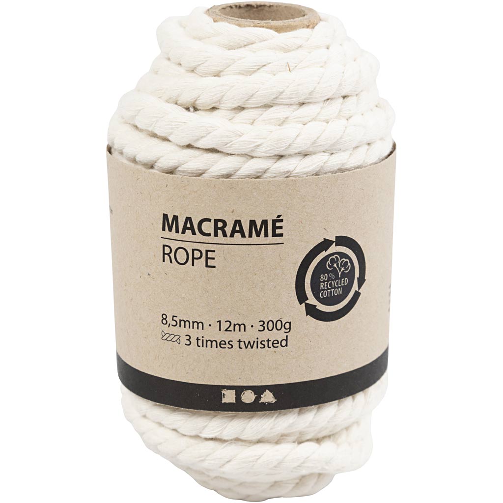 Creative Company Macrametouw Off-White, 12m