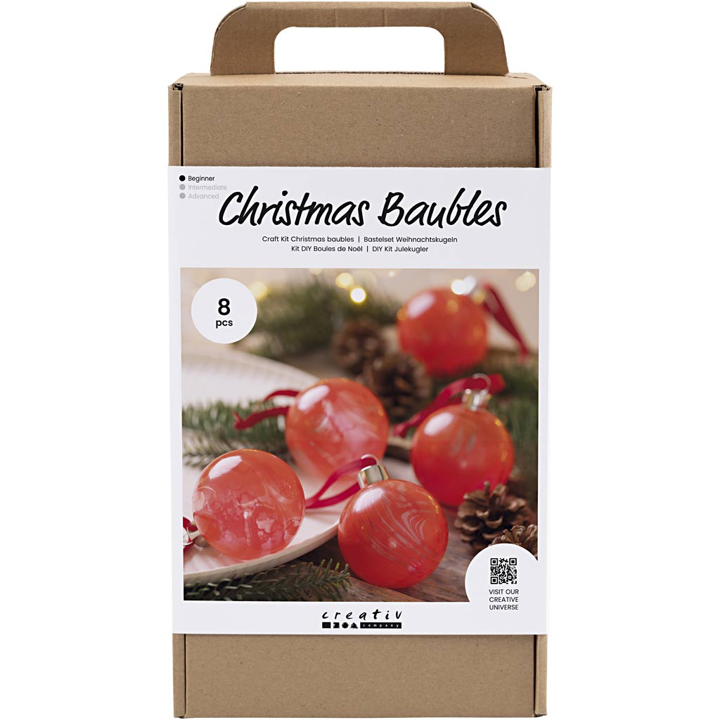 Creativ Company Hobby Set Bolas navideñas, mármol, 1 caja