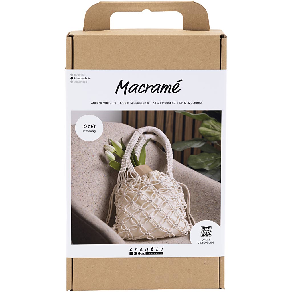 Creativ Company Hobbyset MacRame Bag White