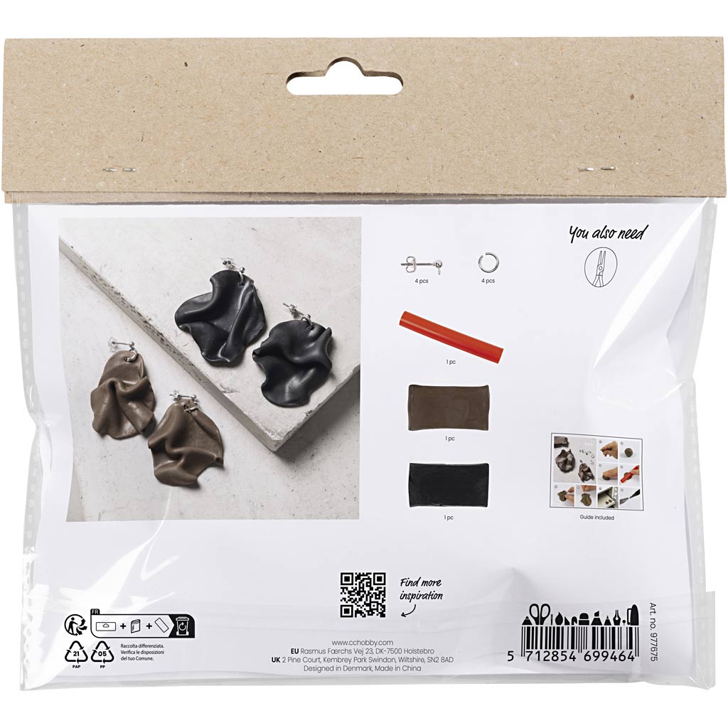 Mini set hobby di Creativ Company, orecchini curvi, 1 scatola
