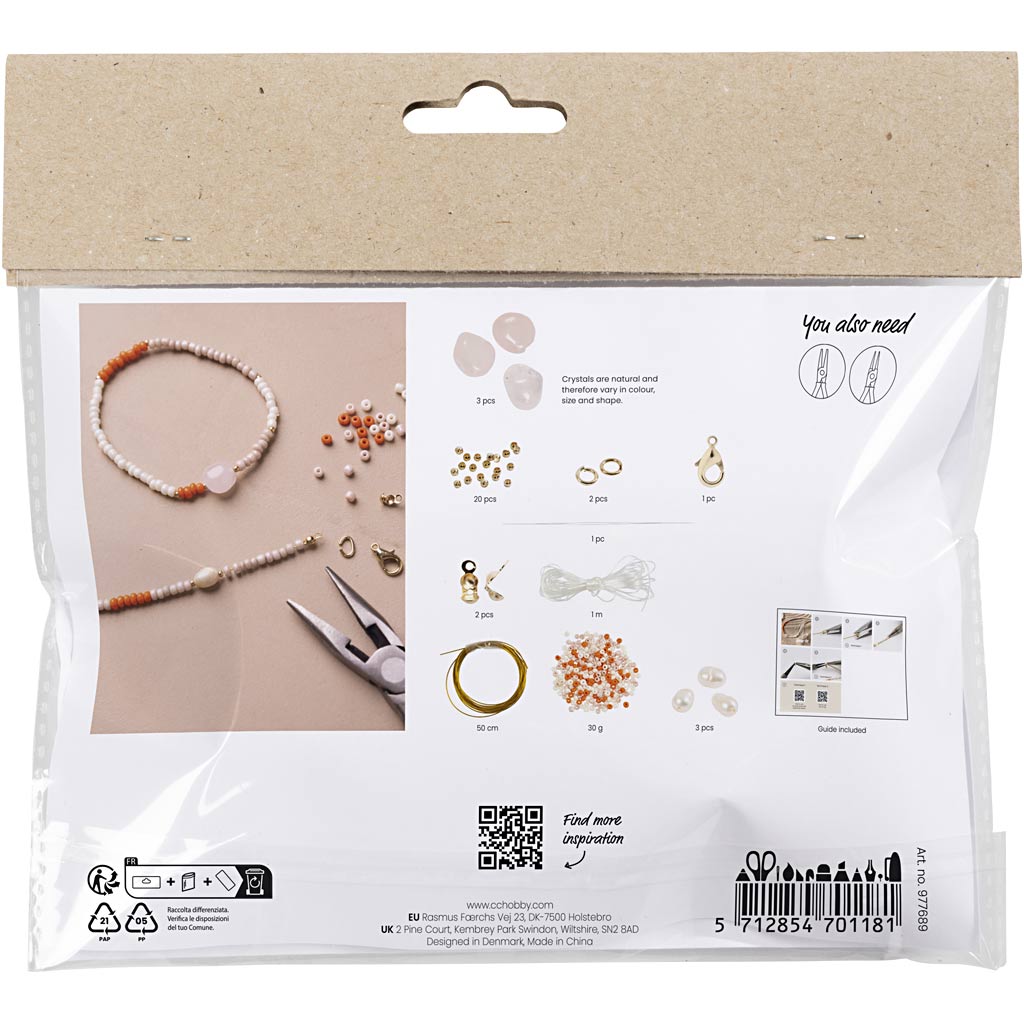 Creative company http: www.cchobby.nl mini-hobbyset-sieraden-rozenkwarts-ketting-en-armband-1-doos