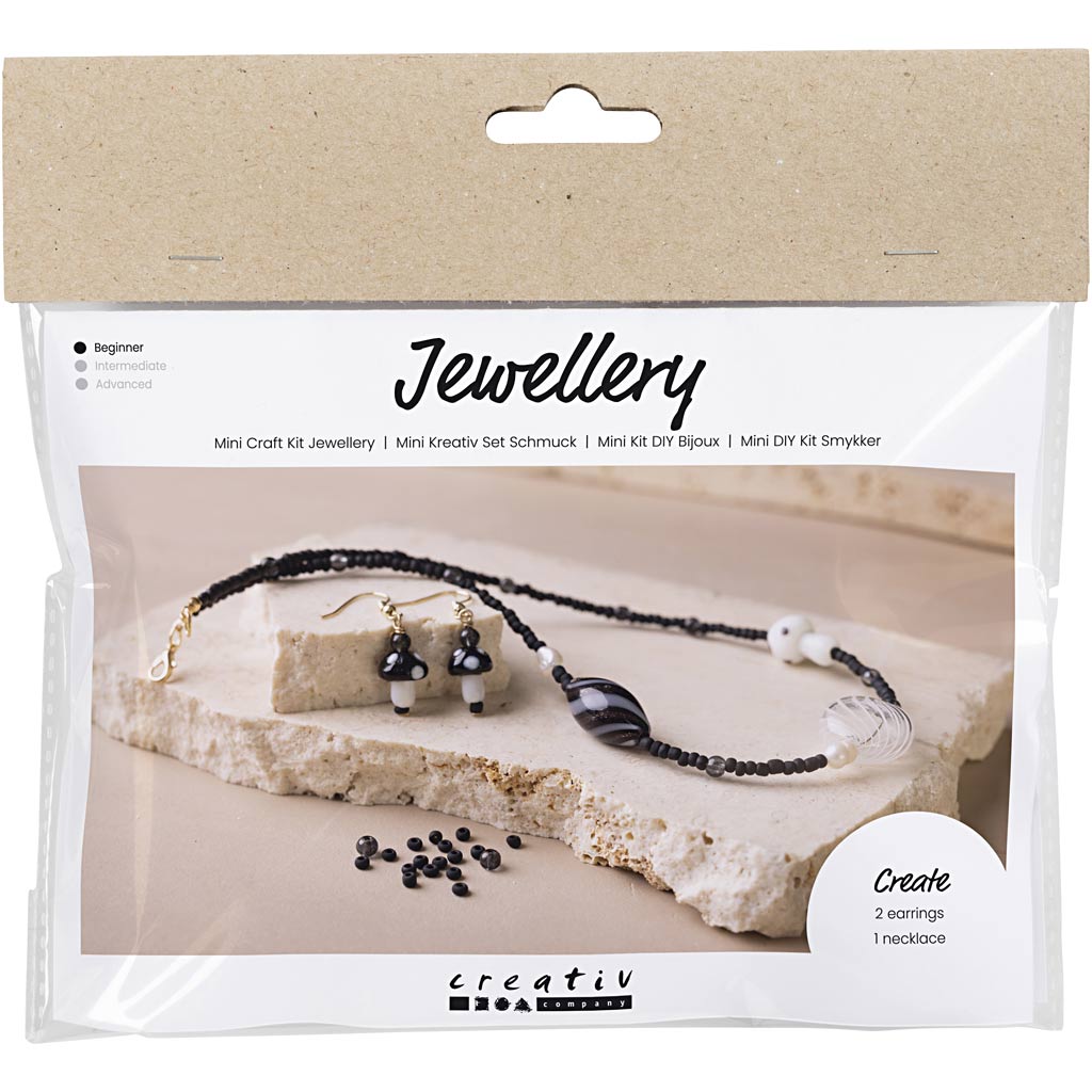 Mini set hobby di Creativ Company, collana fantastica, armonia nera, 1 scatola