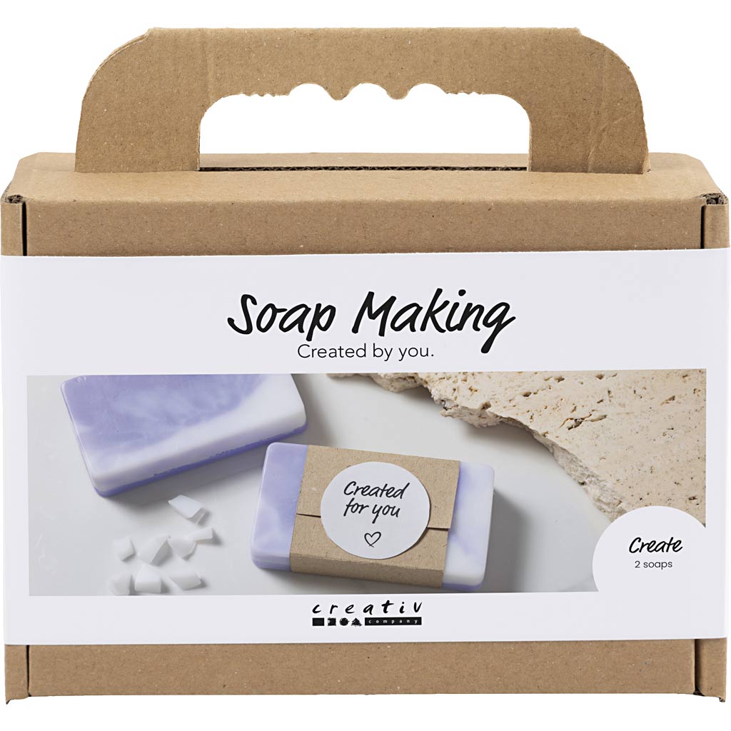 Mini set hobby per la produzione di sapone Creative Company, quadrato, viola chiaro, 1 scatola
