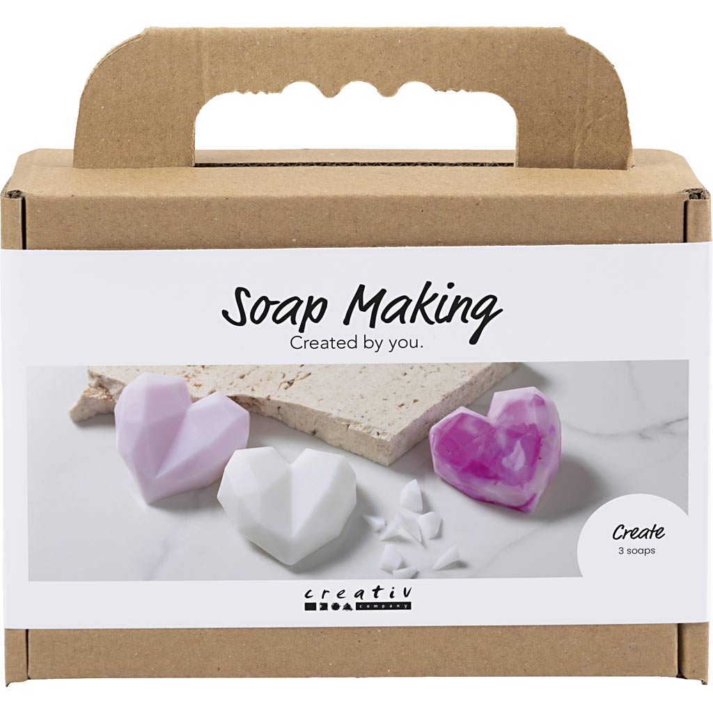 Mini set hobby per la produzione di sapone Creative Company, cuori, rosa, 1 scatola