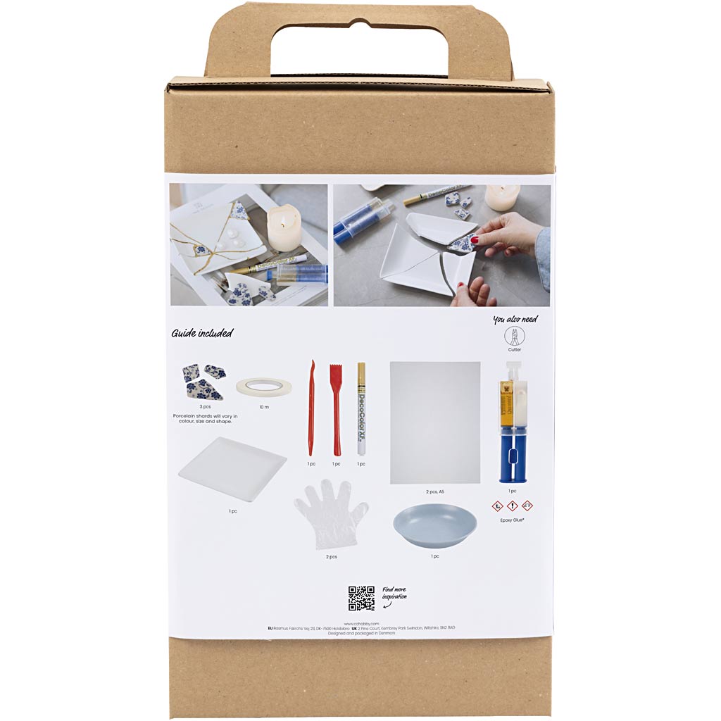 Set hobby Creative Company Kintsugi, ciotola, blu, oro, bianco, 1 scatola