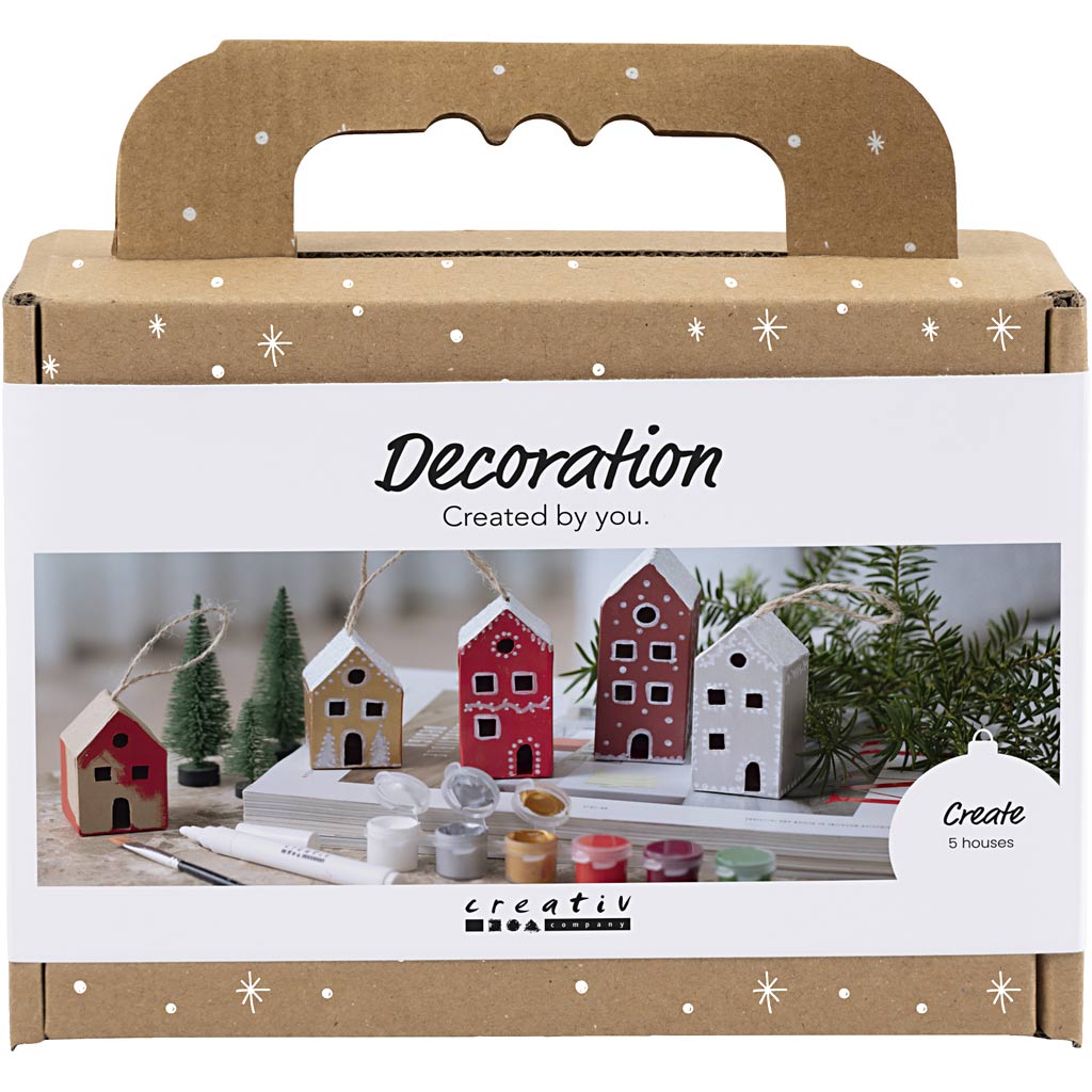 Mini set hobby della Creativ Company, decorazione, case, pittura natalizia, 1 scatola