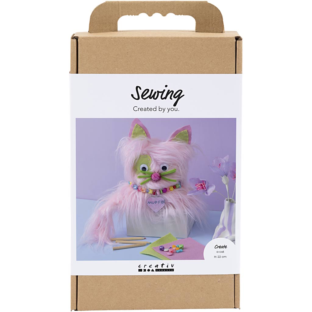 Set hobby cucito Creative Company, gatto, vari colori, 1 scatola