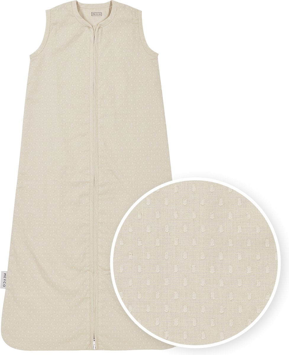 Meyco baby plume baby zomerslaapzak - soft sand - 110cm - 0.5 tog