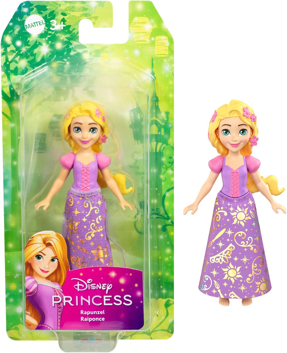 Disney Princess Rapunzel Core bambola piccola, bambola piccola, donna, 3 anni, ragazzo/ragazza, 95,4 mm, 50 g