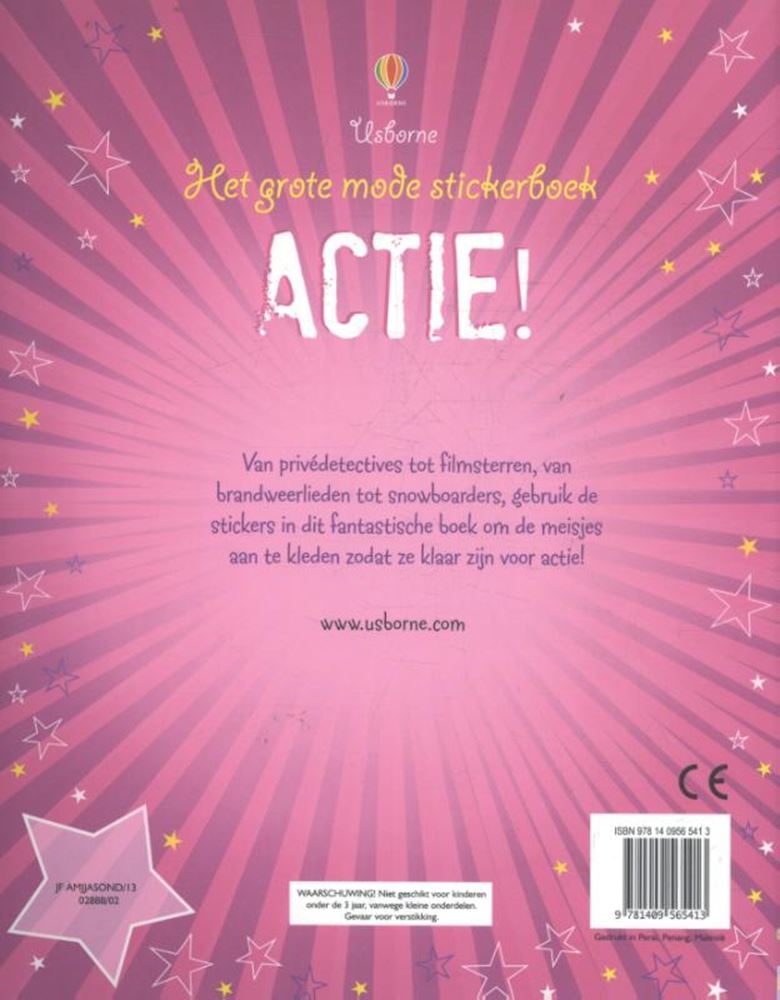 Libro grande de pegatinas de moda: acción. 4+