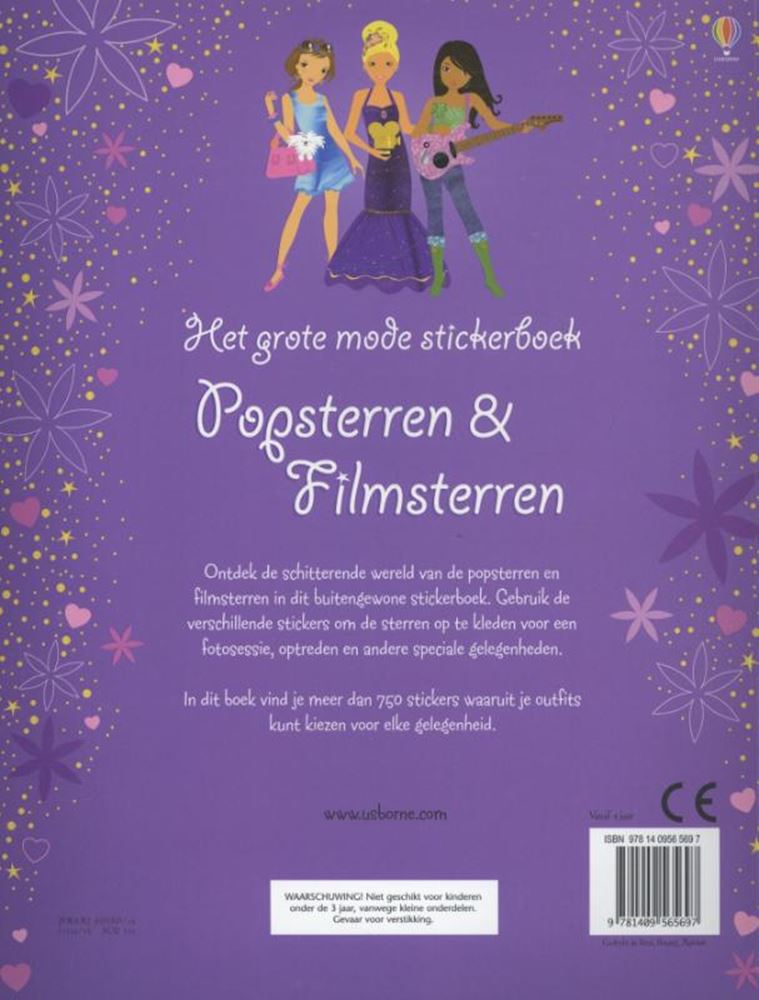 Gran libro de pegatinas de moda: estrellas del pop