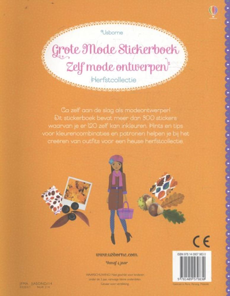 Libro de pegatinas de moda grande: colección de otoño