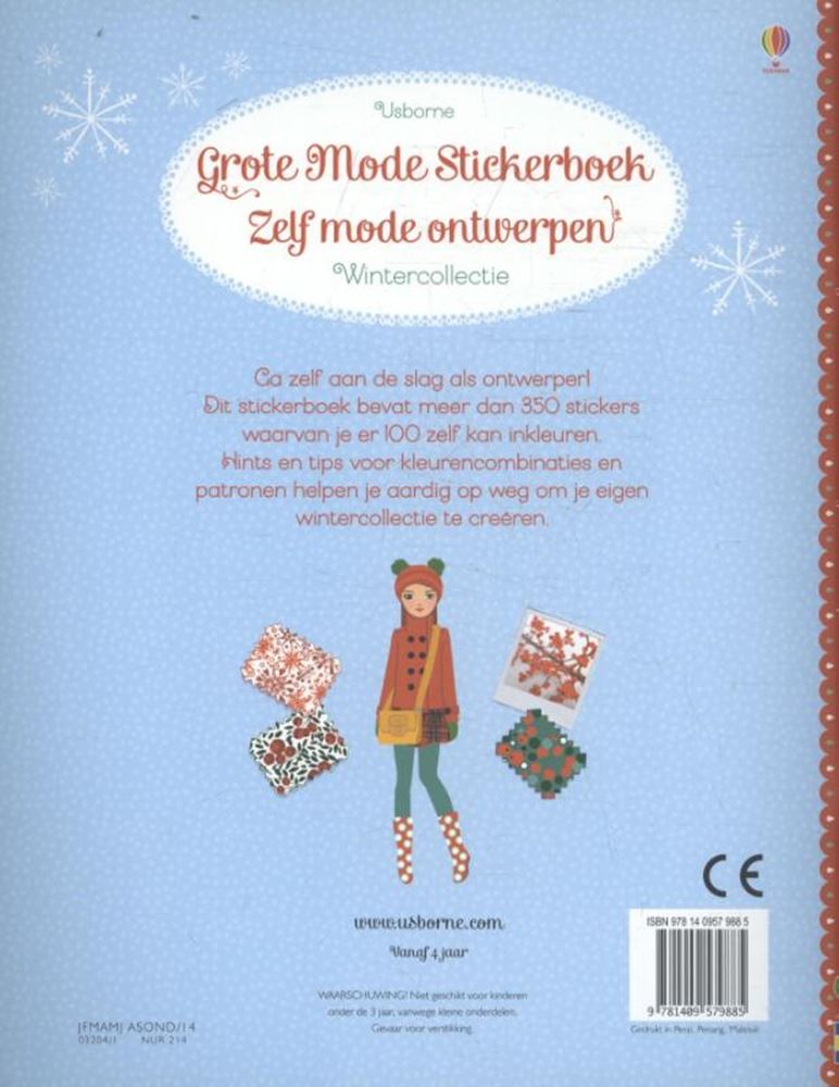 Gran libro de pegatinas de moda: colección de invierno.