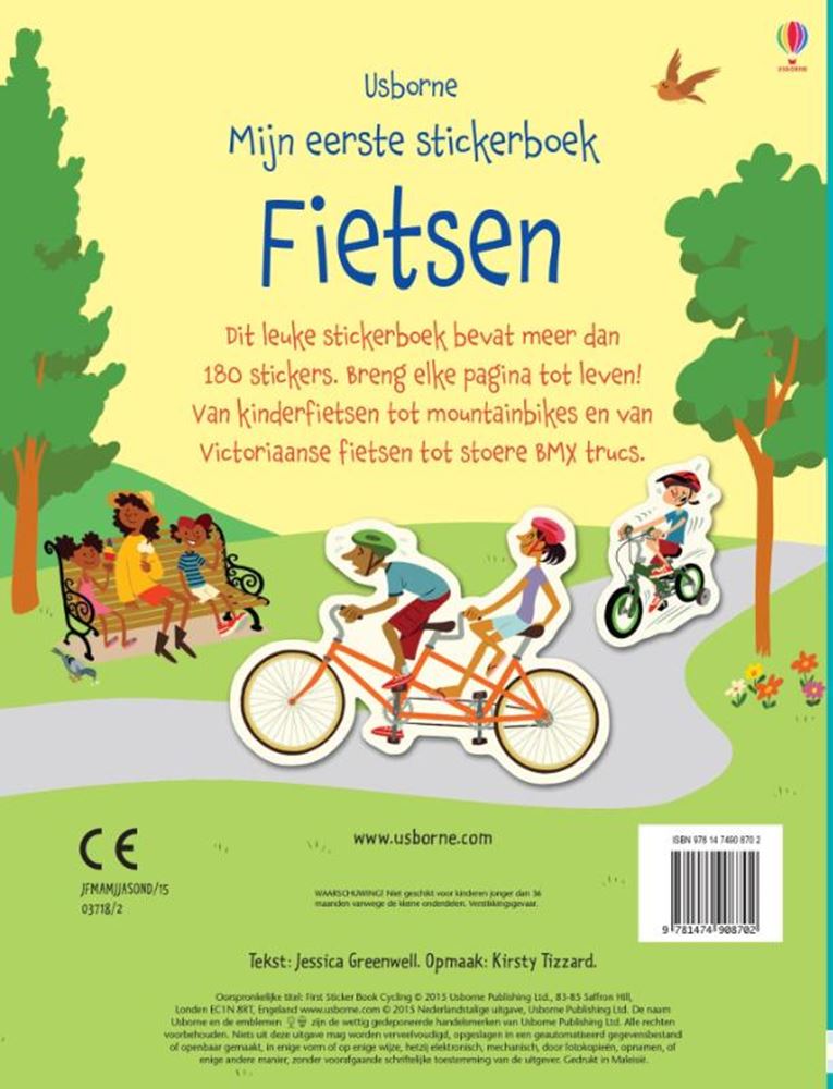 Il mio primo libro di adesivi: il ciclismo. 3+