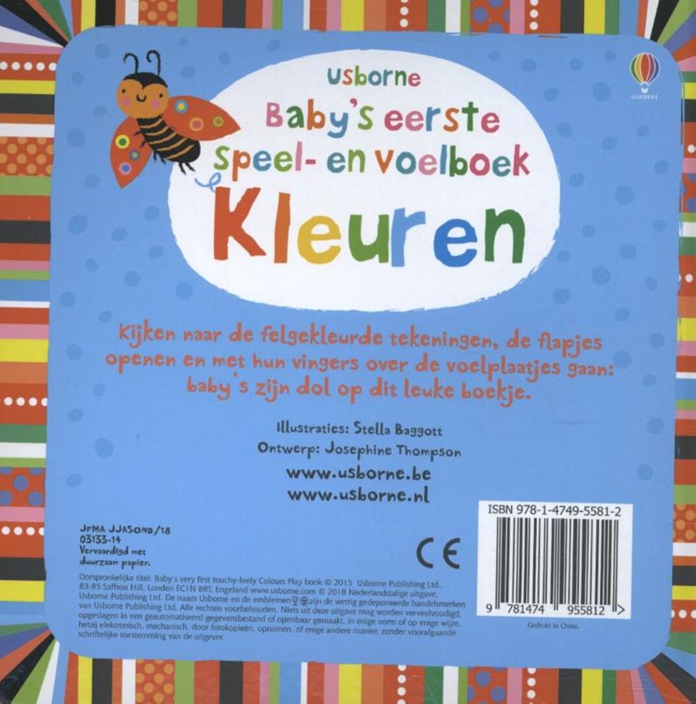 El primer libro para jugar y sentir del bebé: colorear