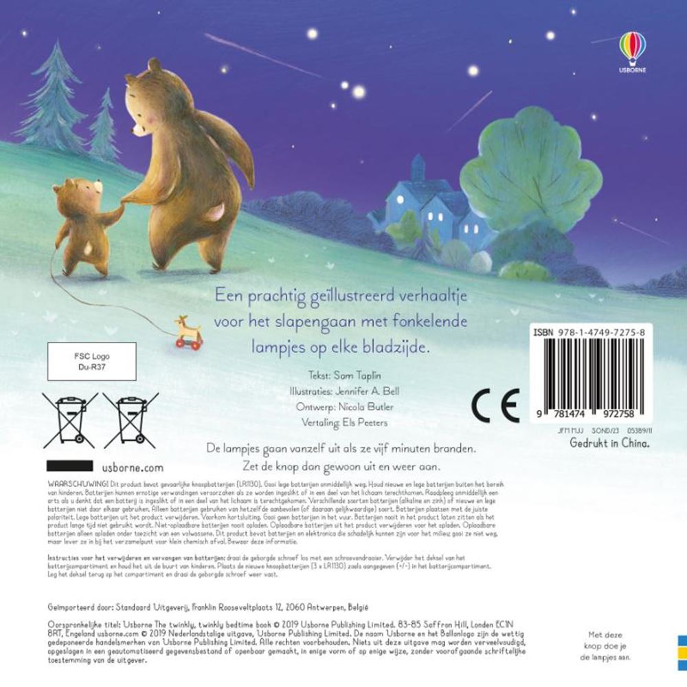 Twinkling stars bedtime booklet. +6 months