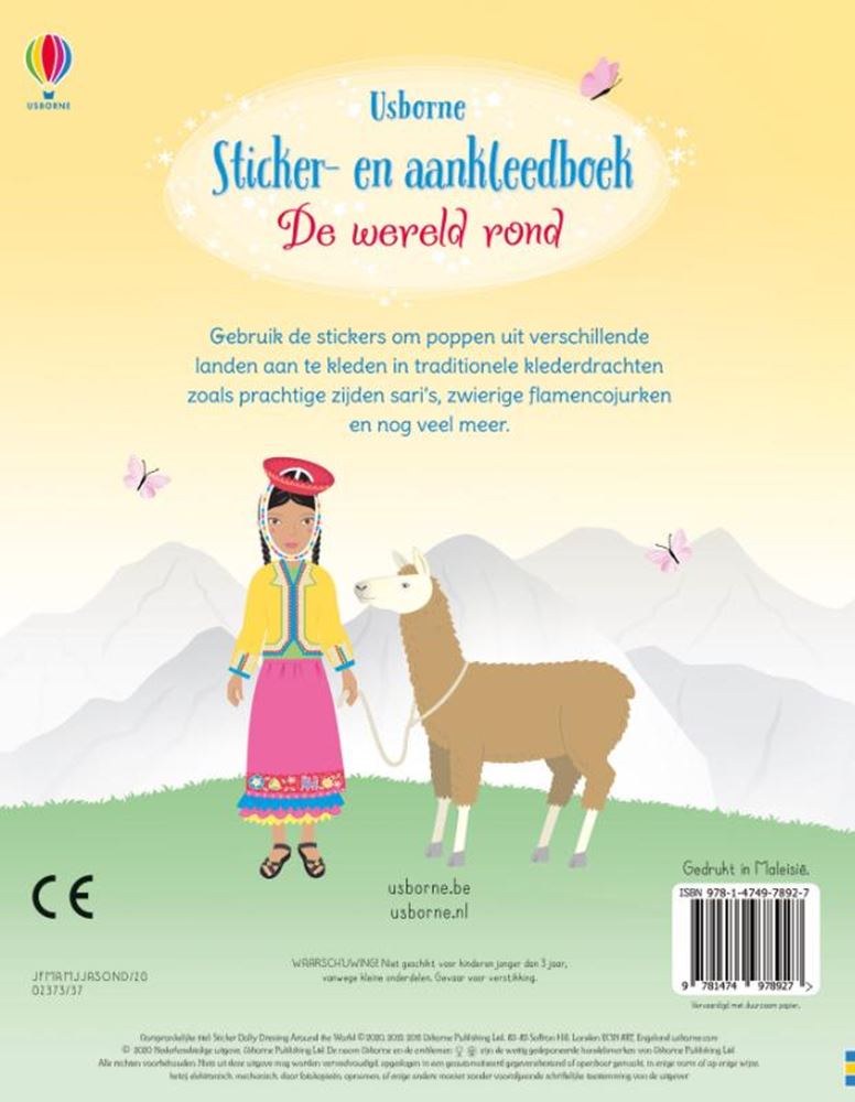Libro di adesivi e travestimenti in giro per il mondo.