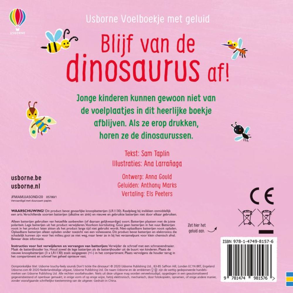 Libro sonoro: mantente alejado del dinosaurio