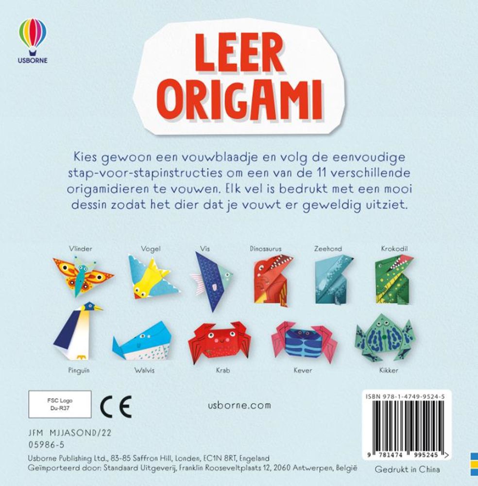 Casa central del libro aprende origami.