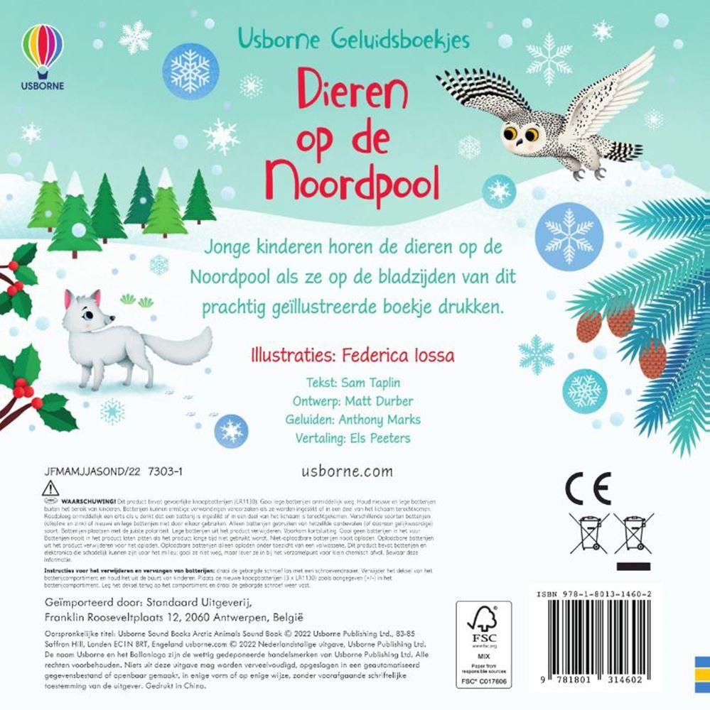 Libro sonoro: animales en el Polo Norte. 1+