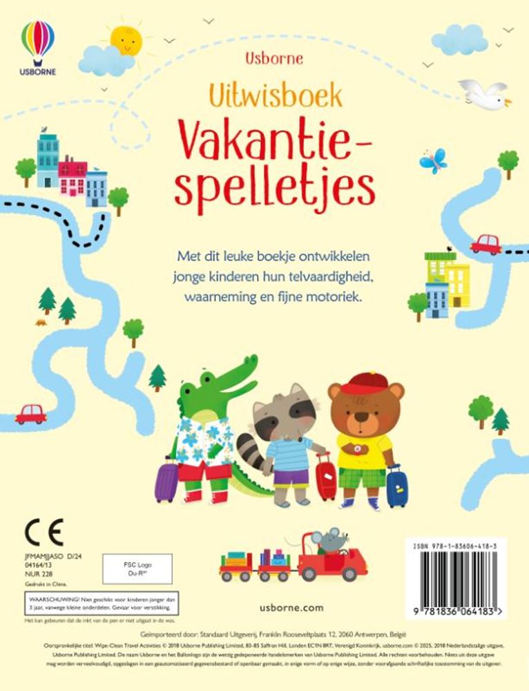 Libretto cancellabile: giochi delle vacanze. 3+