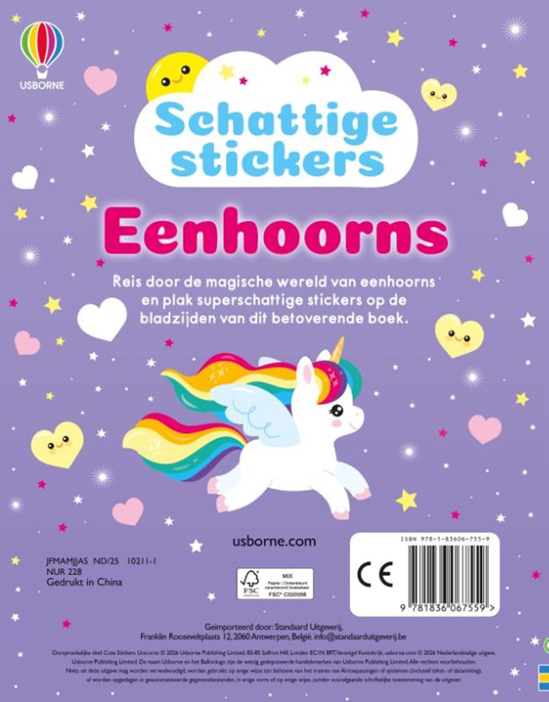 Libro de pegatinas unicornios 3+