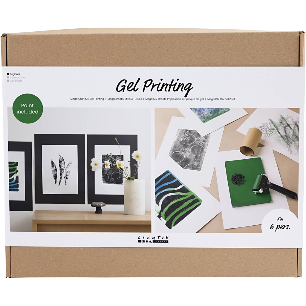 Set gruppo aziendale Creativ stampa gel, stampe colorate, 1 scatola