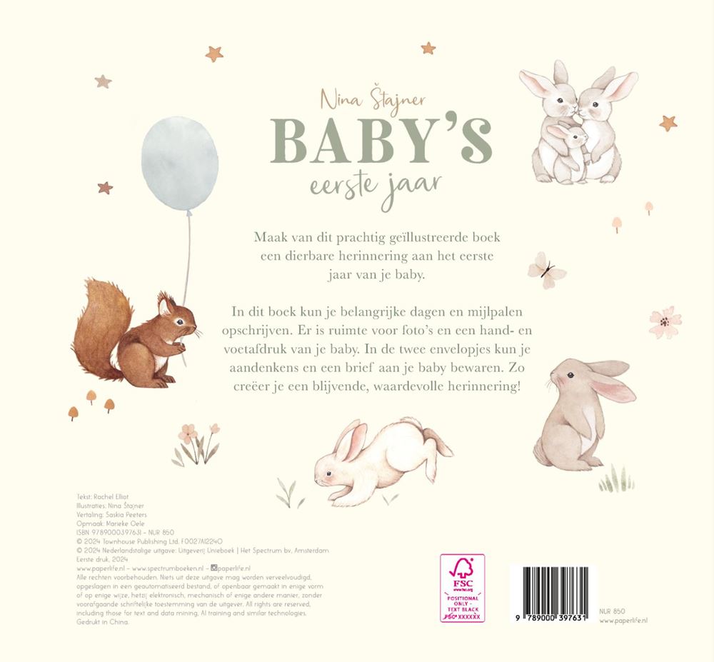 Paper life terra lannoo - primer año del bebé