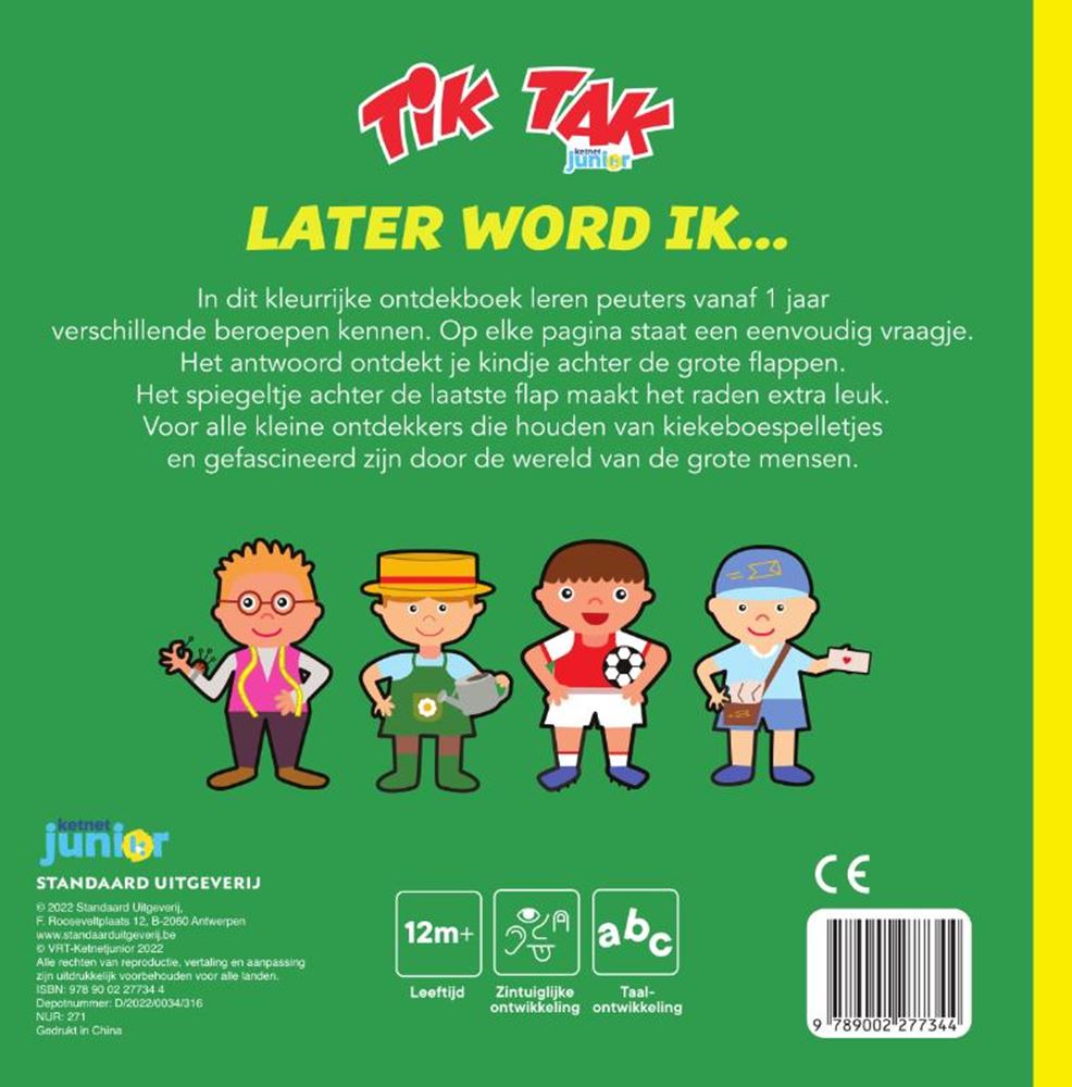 Tic tac, luego estaré. libro de tablero. 2+