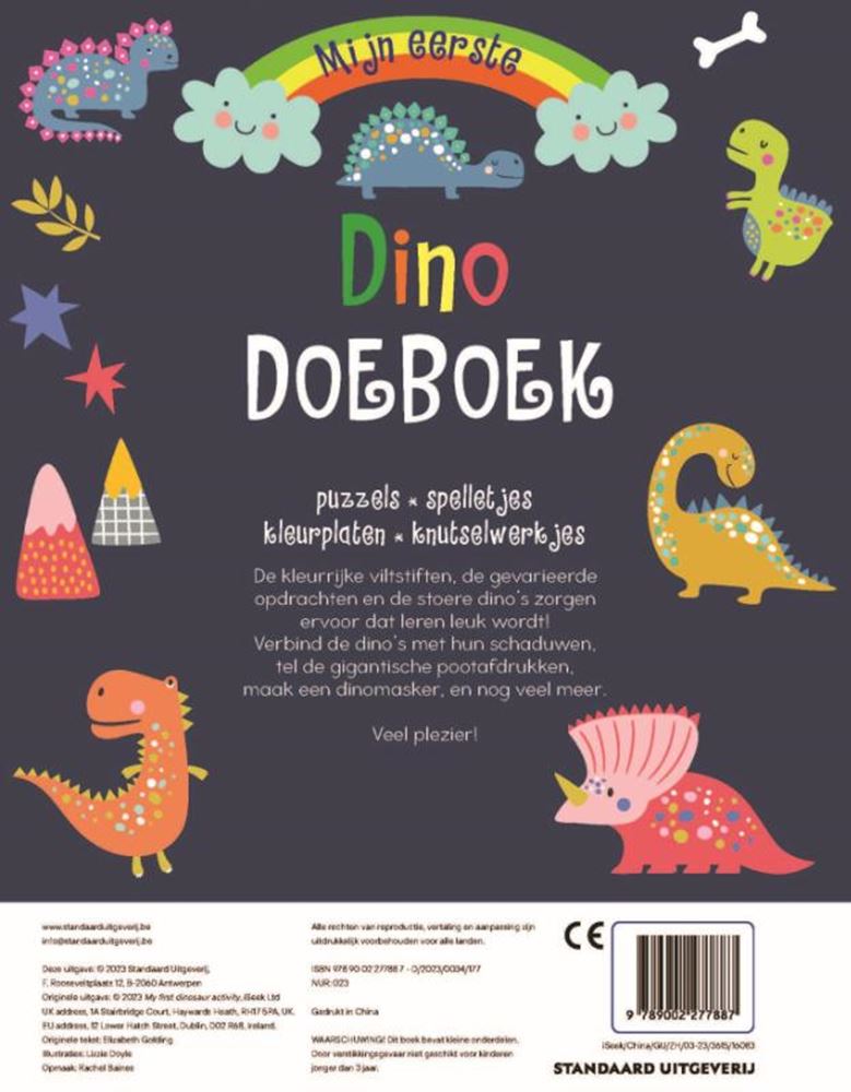 Mi primer libro de actividades de dinosaurios con marcadores 4+